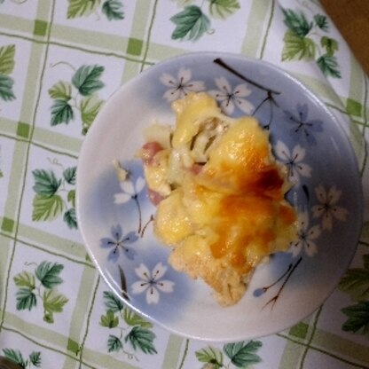 粉チーズがなくてマヨネーズととろけるチームだけで作ったからか残念な味になってしまいました。再度マヨネーズと粒マスタードを加えてみたら美味しくなりました。